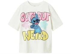 Name It t-shirt cloud dancer med Stitch print
